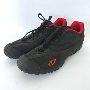 GIRO Junction Cycling Shoes MEN US 13.5 EU 48 Black Red Off Road Cleated MTB